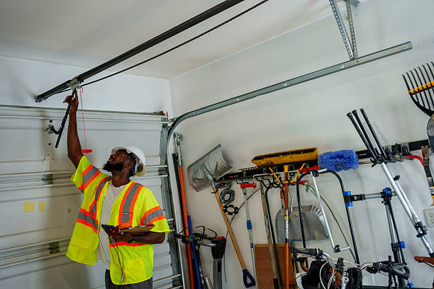 Professional Garage Door Panel Replacement technician working in Ponder, TX